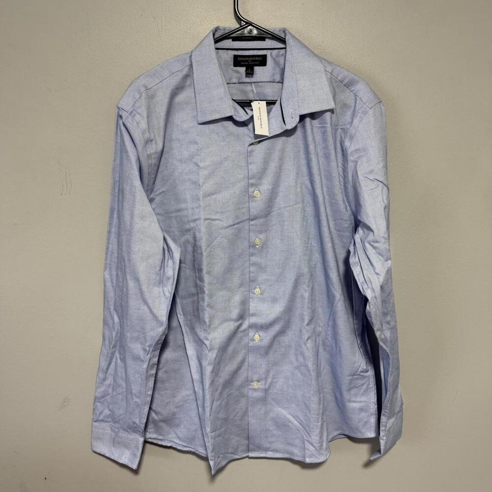 Banana Republic blue button up shirt Size L #menswear #shirt